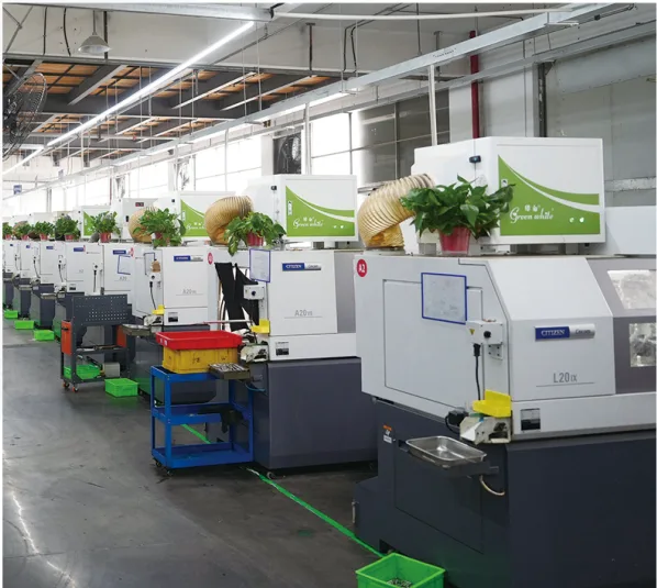 CNC equipment line at a manufacturing partner facility