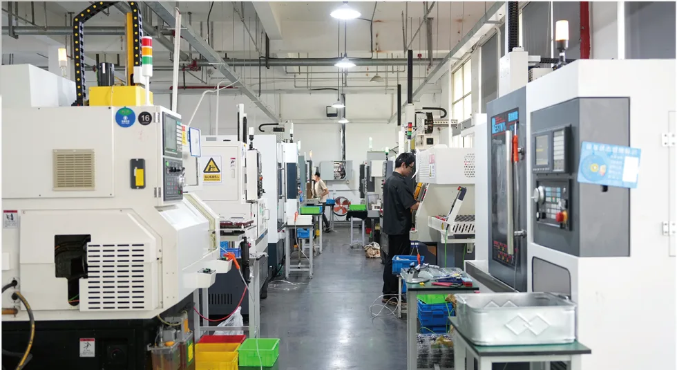 CNC machining floor at a selected manufacturing partner facility